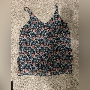 CAbi Floral Skirt Set in Blue and Red